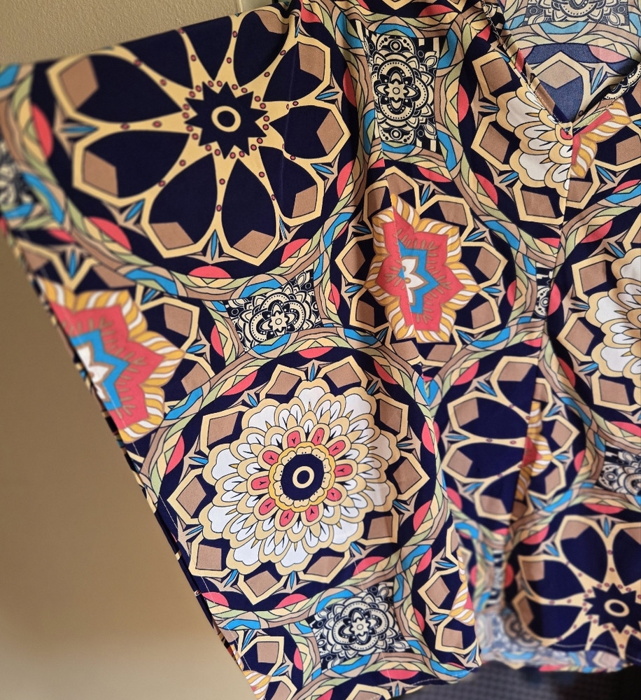 Colorful Geometric Patterned Dress - Picture 2 of 4